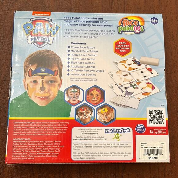 Play Monster Nickelodeon Paw Patrol Face Paintoos - Picture 4 of 7